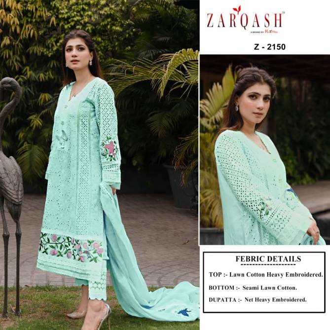 Zarqash Chikankari New Fancy Exclusive Wear Cotton Latest Pakistani Salwar Kameez